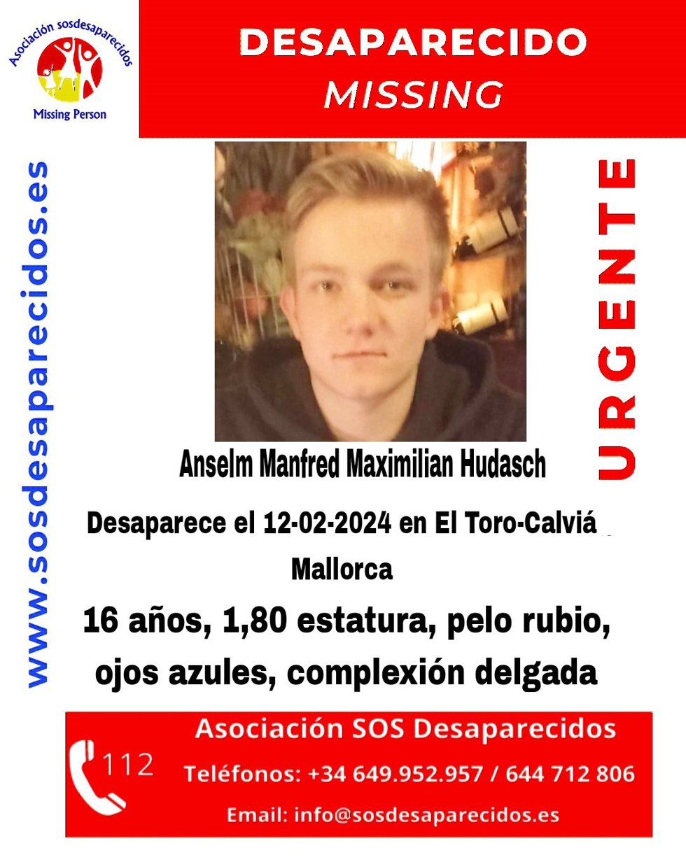 Imagen de la alerta de la desaparición.