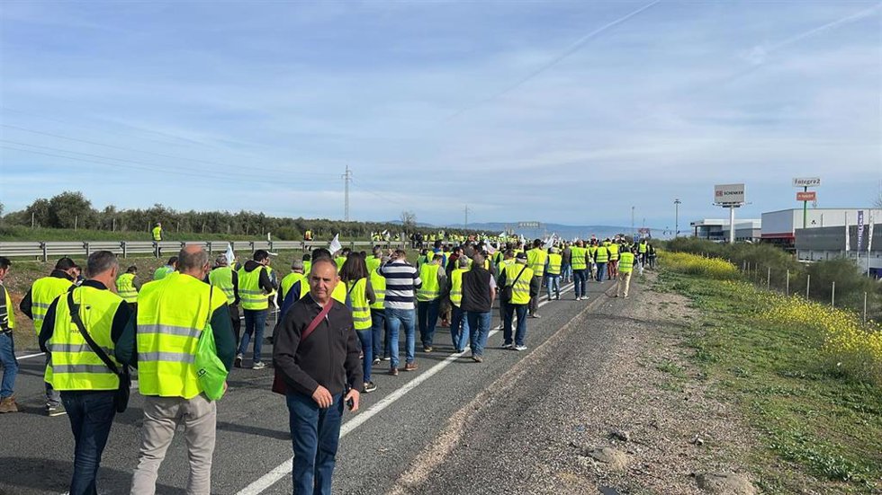 Protesta en la A-4