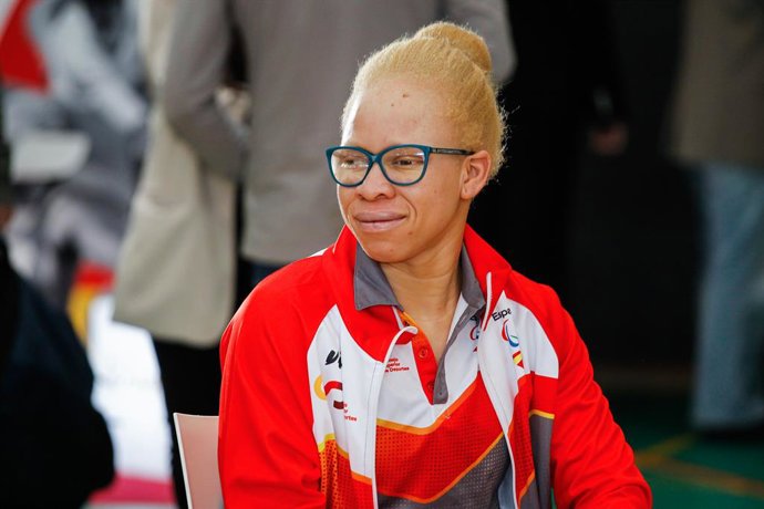 Adiaratou Iglesias, Spanish athlete looks on during the event 'Team Spain: la cuenta atrás para un sueño at headquarters of the CSD (Consejo Superior de Deportes), on January 30, in Madrid, Spain.