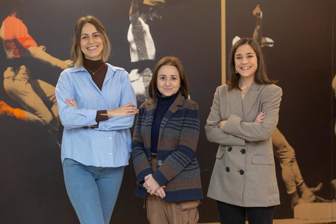 De izda a derecha, María Pueyo, Navidad Canga y María Lavilla, investigadoras del Aula Saludable de la Facultad de Enfermería de la Universidad de Navarra.
