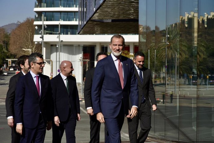 Arribada de Felip VI al CCIB