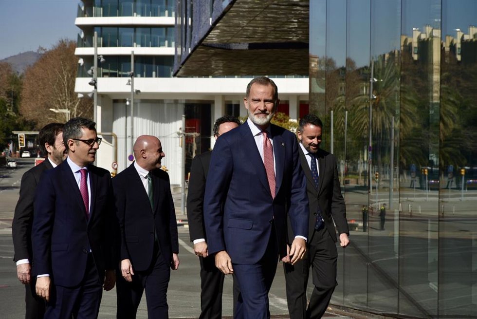 Llegada de Felipe VI a la entrega de despachos judiciales en Barcelona