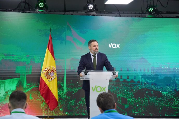 El líder de VOX, Santiago Abascal, a 12 de febrero de 2024, en Madrid (España).