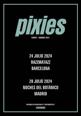 Cartel de los conciertos de Pixies en España