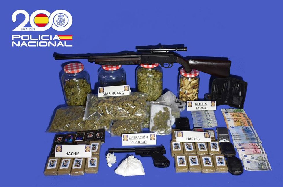 Eliminado en Burgos un punto de venta de hachís y marihuana tras la detención de dos detenidos.