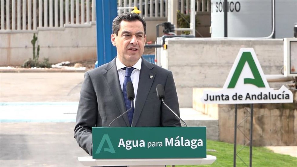El presidente de la Junta de Andalucía, Juanma Moreno, este miércoles
