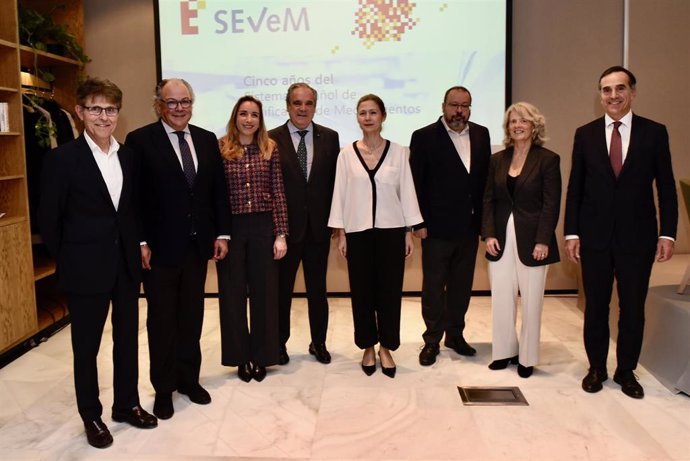 Celebración del V aniversario del Sistema Español de Verificación de Medicamentos (SEVeM), que ha tenido lugar en Madrid.