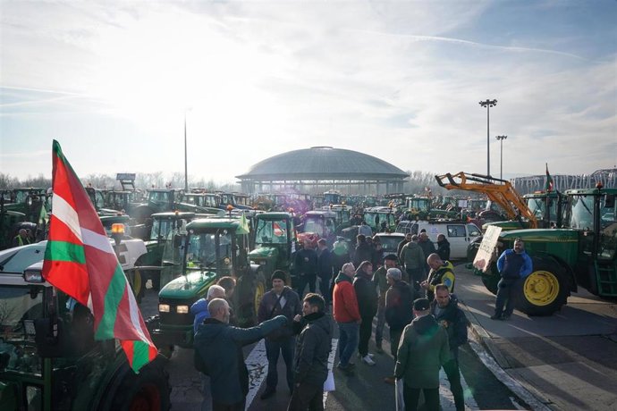 Protesta de los agricultores en Vitoria-Gasteiz
