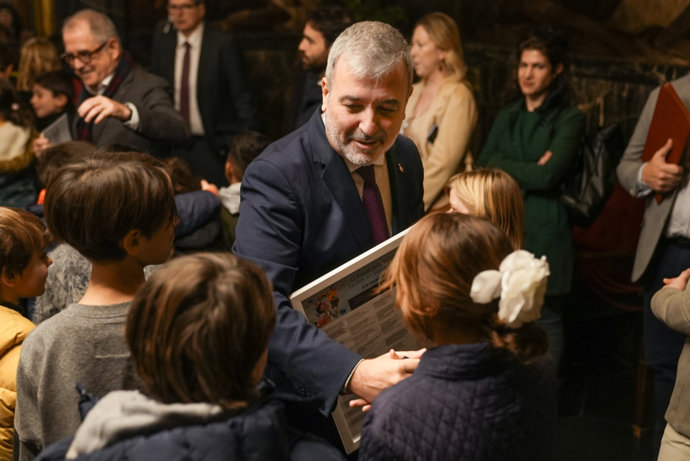 L'alcalde de Barcelona, Jaume Collboni, durant l'acte