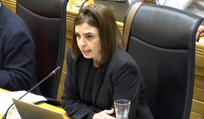 Intervención de María Mitre, concejala de Hacienda en el Ayuntamiento de Gijón,  durante el Pleno Municipal.