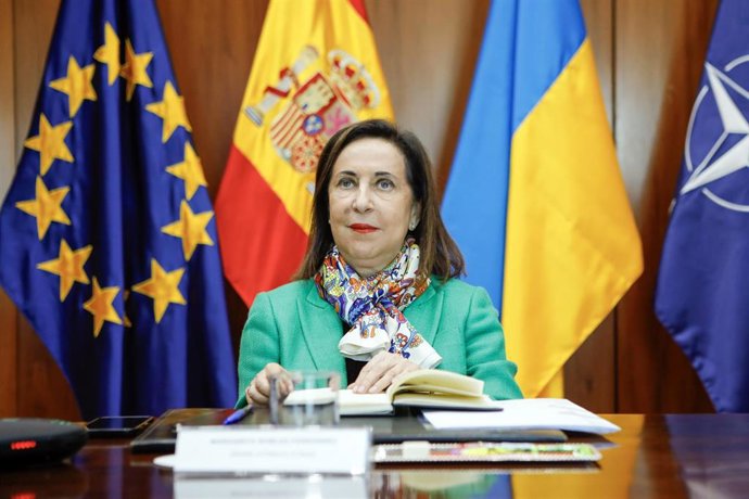 La ministra de Defensa, Margarita Robles, participa en una reunión del Grupo de Contacto para la Defensa de Ucrania.