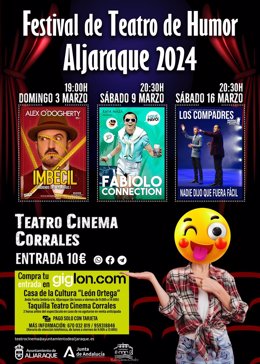 Cartel del Festival de Teatro de Humor de Aljaraque 2024.