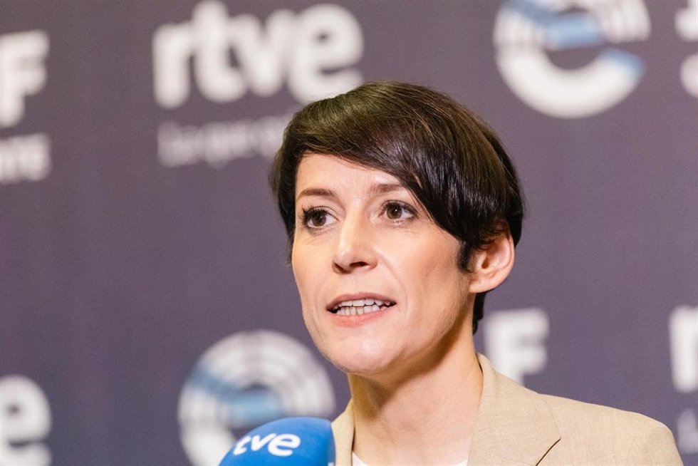 La candidata del Bloque Nacionalista Galego (BNG) a la presidencia de la Xunta, Ana Pontón, realiza unas declaraciones tras el último debate electoral para las elecciones gallegas del 18F, a 14 de febrero de 2024, en Santiago de Compostela, A Coruña, Ga