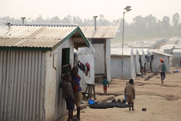 Archivo - Niños en un campamento para desplazados internos (PDI) en la provincia de Ituri, en el noreste de la República Democrática del Congo