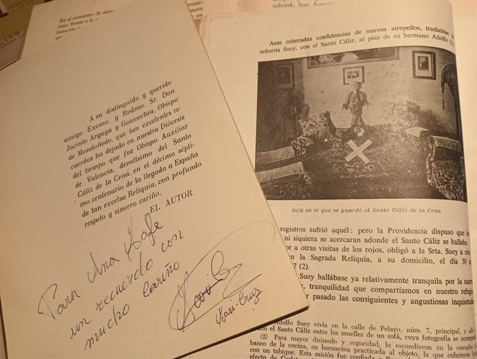 El Comité Científico Internacional de Estudios del Santo Grial, dirigida por la doctora Ana Mafé, prepara una exposición dedicada a Sabina Suey y su "heróico" papel durante la Guerra Civil en la protección del Cáliz que se custodia en Valncia.