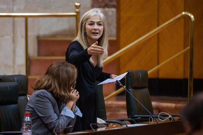 Archivo - La consejera de Desarrollo Educativo y Formación Profesional Patricia del Pozo Fernández en el Parlamento andaluz.