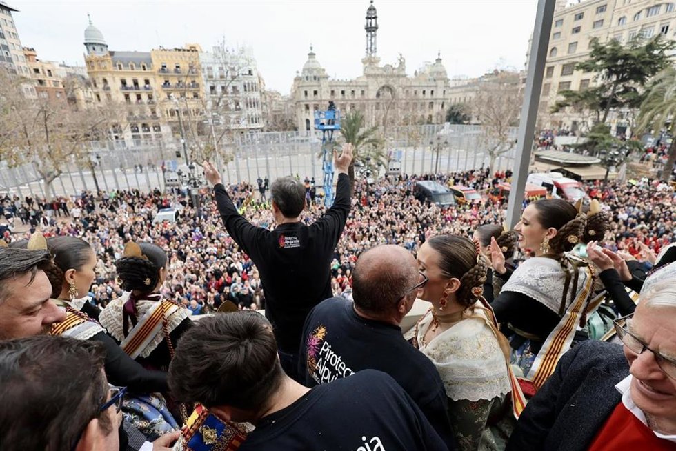 Archivo - 'Masclet' desde el balcón del Ayuntamiento