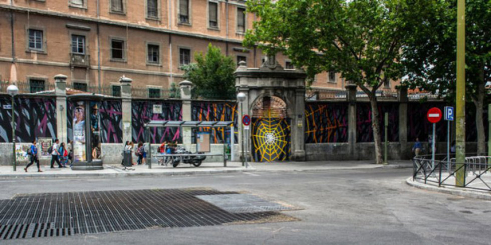Archivo - Una de las fachadas de Tabacalera, en Lavapiés