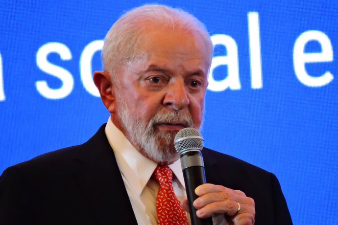 30 January 2024, Brazil, Brasilia: The President of Brazil, Luis Inacio Lula da Silva, participates in the final plenary of the National Education Conference. Photo: Leandro Chemalle/TheNEWS2 via ZUMA Press Wire/dpa