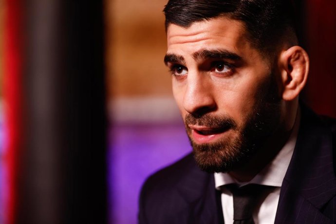 El luchador de la UFC Ilia Topuria, en una entrevista a Europa Press. 