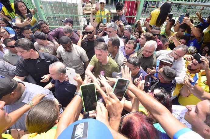 Archivo - Jair Bolsonaro en un acto en la ciudad de Natal.