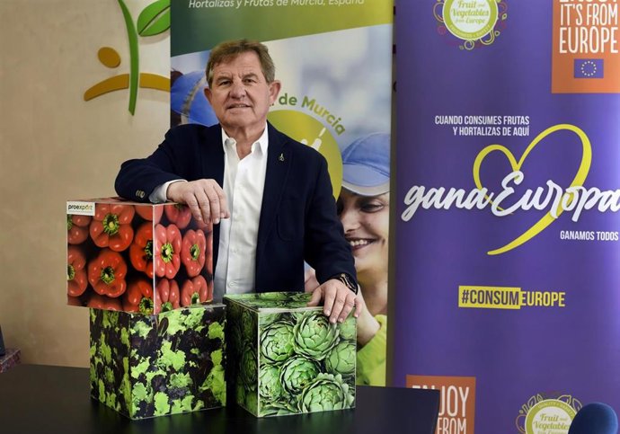 Archivo - El presidente de la Asociación de Productores-Exportadores de Frutas y Hortalizas de la Región de Murcia (Proexport), Mariano Zapata