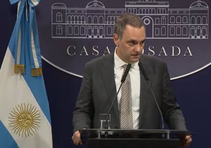 El portavoz del Gobierno de Argentina, Manuel Adorni