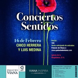 Cartel del concierto de Chico Herrera y Luis Medina, dentro del ciclo 'Conciertos Sentidos'.