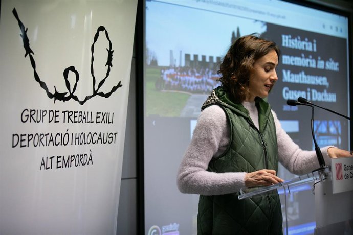 La consellera de Justicia, Gemma Ubasart, en la celebración del décimo aniversario del grupo de trebajo Exili, Deportació i Holocaust.