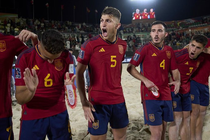 David Ardil, en un partido con la selección española de fútbol playa.