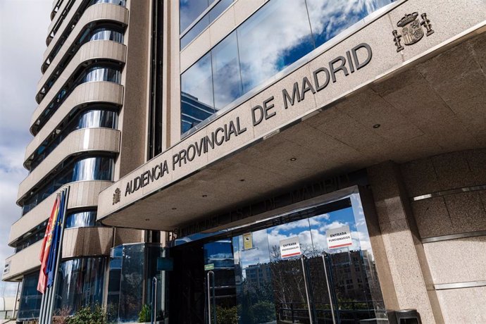 Fachada de la Audiencia Provincial, a 12 de febrero de 2024, en Madrid (España). 