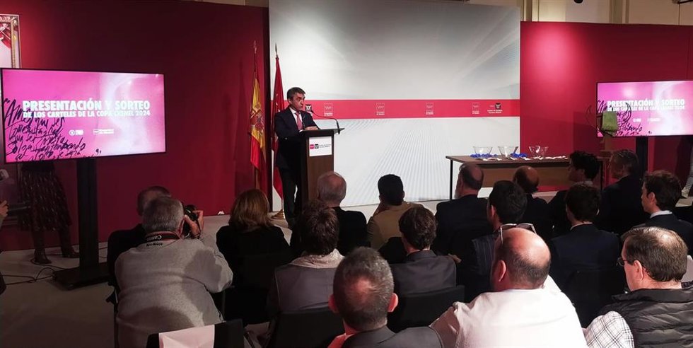 El ganadero Victorino Martín García durante la presentación de la Copa Chenel 2024