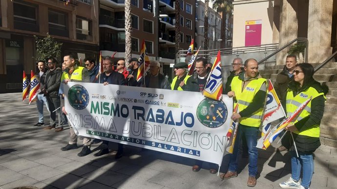 Protesta de la AUGC en Ciudad Real.