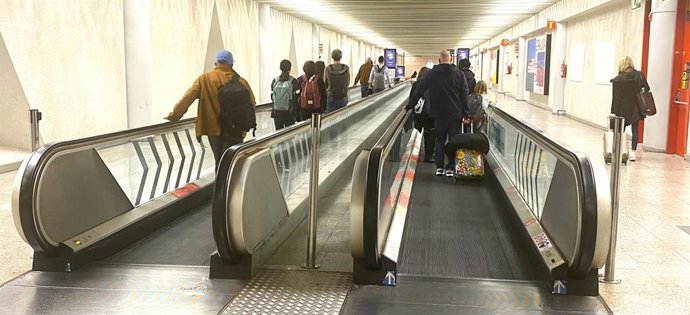 Cinta rodante en el Aeropuerto de Palma.