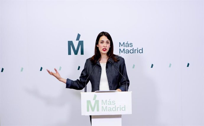 Archivo - La portavoz de Más Madrid en el Ayuntamiento, Rita Maestre, en rueda de prensa