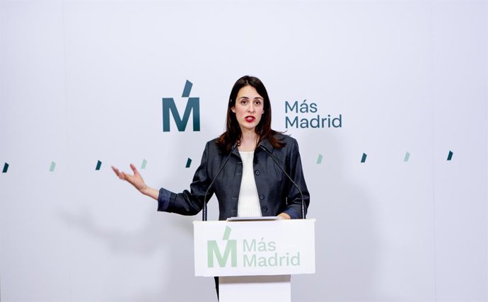 Archivo - Arxiu - La portaveu de Més Madrid a l'Ajuntament, Rita Maestre, en roda de premsa