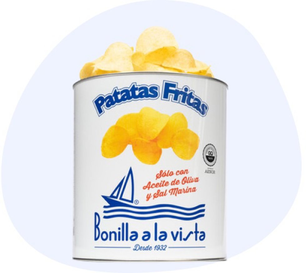 Lata de patatas fritas de Bonilla a la Vista