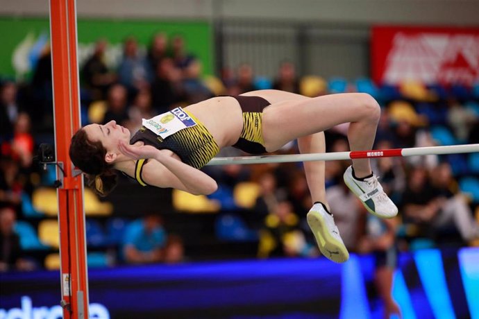 Andrea Medina, durante el 60º Campeonato de España de atletismo en pista cubierta.