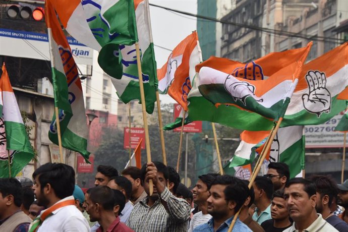 Protestas en India, imagen de archivo.