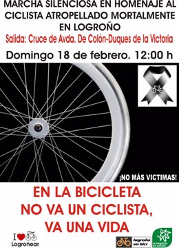 Este domingo se celebra un homenaje al ciclista atropellado mortalmente en Logroño Javier Eguizábal