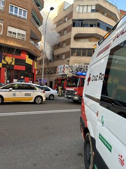 Incendio en una vivienda de Badajoz