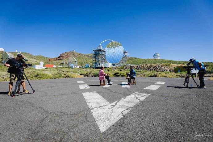 Rodaje en el Observatorio del Roque de los Muchachos, en la isla de La Palma