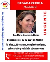 Foto: Colombia.- Lanzan un crowdfunding para contribuir a la búsqueda de la mujer estadounidense desaparecida en Madrid