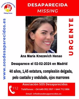 Alertan de la desaparición "inquietante" de una mujer americana instalada en Madrid tras un difícil divorcio