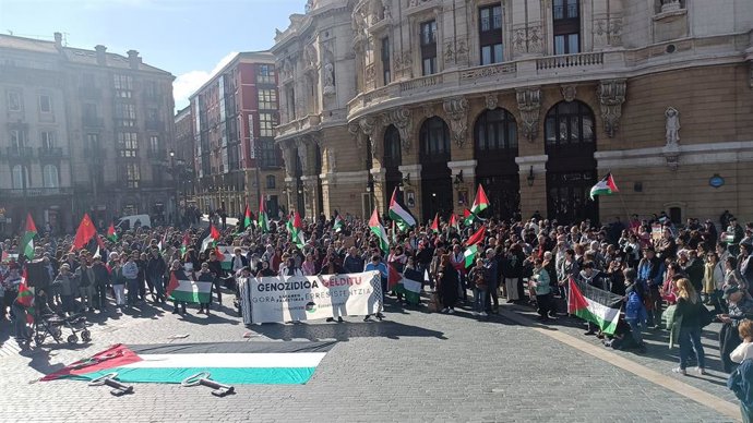 Concentración pro Palestina en Bilbao