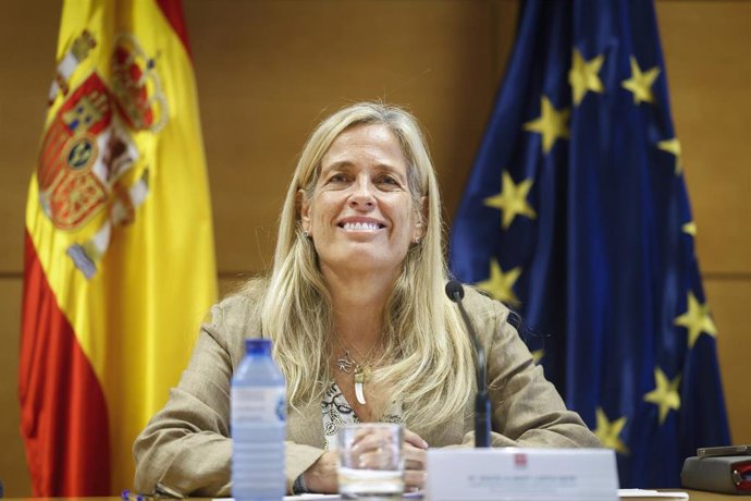 Archivo - La consejera de Economía, Hacienda y Empleo, Rocío Albert, en una rueda de prensa.