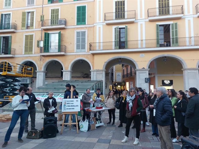 Unas 50 personas se concentran en Palma para exigir el ato al fuego "inmediato" en Gaza