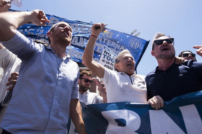 Manifestación sindical en Argentina