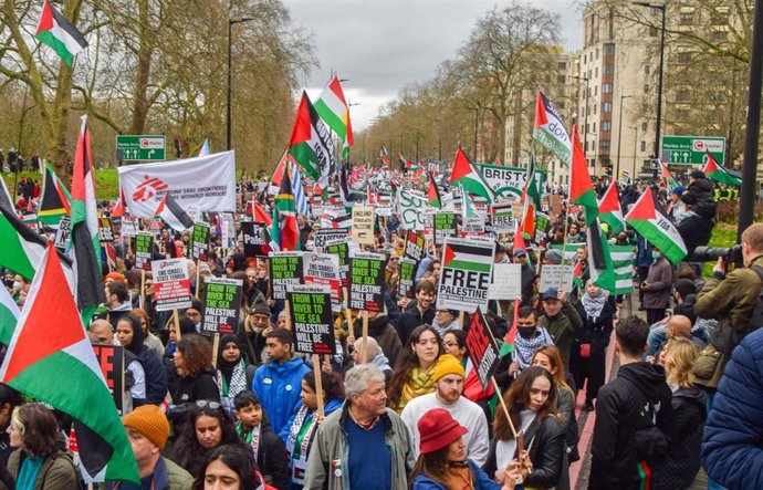 Manifestación propalestina en Londres
