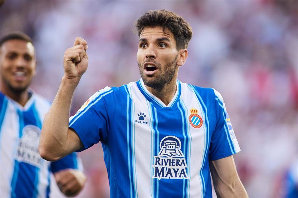 Archivo - Leandro Cabrera, durante un partido con el Espanyol.